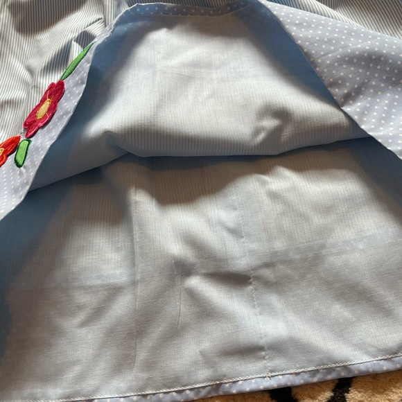 Vintage Toddler Girl Stripe Polka Dot Floral Dress Sikaffy Size 3T - Picture 6 of 7